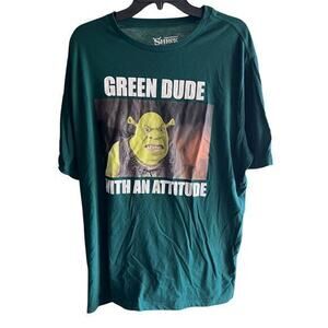 SHREK Men’s Green Dude With An Attitude tee Disney  NWOT Big & Tall Sz XXL 2X